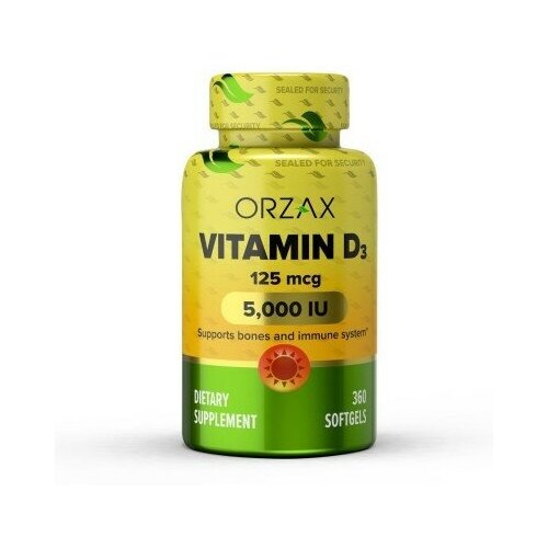 ���� ������� �3 (Vitamin D3) 5000 ��, ORZAX, 360 ������, ������ �� 2199 ���