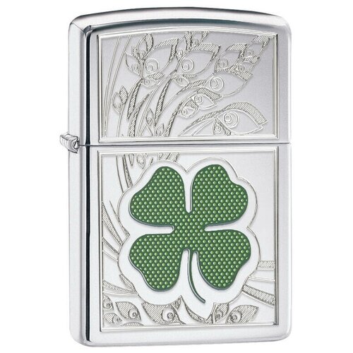 ���� ������������ ���������� ��������� ZIPPO 24699 Shamrock Design � ��������� High Polish Chrome - ������, ������ �� 6186 ���