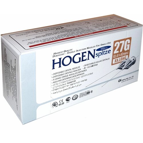      Hogen Spitze 27G 0.4x40 100 C-K Dental,   567 