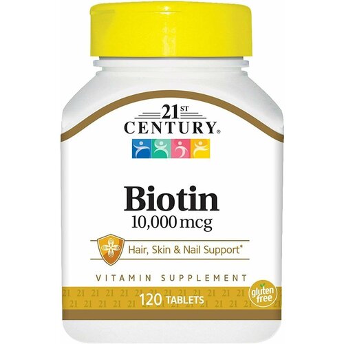 ���� ������ 21st Century, Biotin, 120 ������, 10000 ���, ������ �� 2551 ���