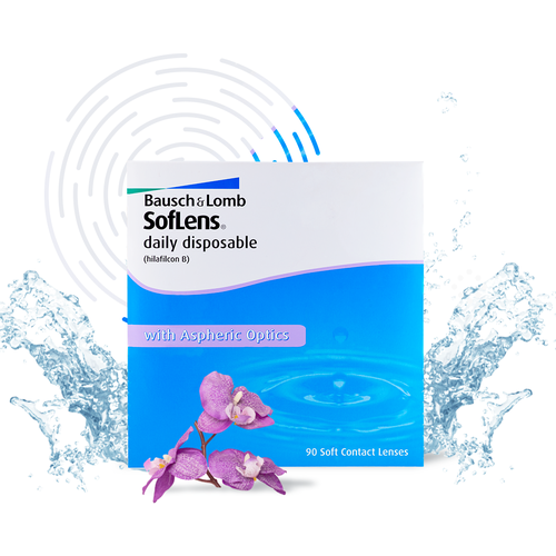 ���� ���������� ����� Bausch & Lomb Soflens Daily Disposable, 90 ��., R 8,6, D -7,5, ������ �� 3092 ���