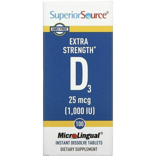  Superior Source,  D3    , 25  (1000 ), 100   MicroLingual   -     , -, 