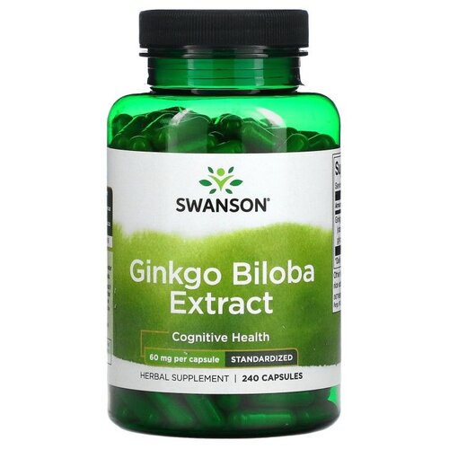 ���� ������� SWANSON Ginkgo Biloba Extract, 140 �, 60 ��, 240 ��., ������ �� 2862 ���