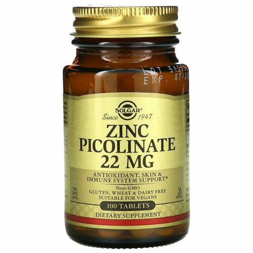  Zinc Picolinate 22 mg 100   Solgar,   2590 