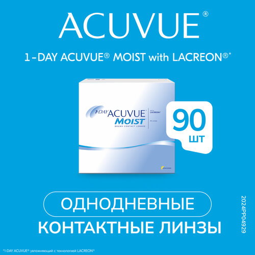    ACUVUE 1-DAY MOIST with Lacreon, 90 ., R 8,5, D -1,5,   4300 