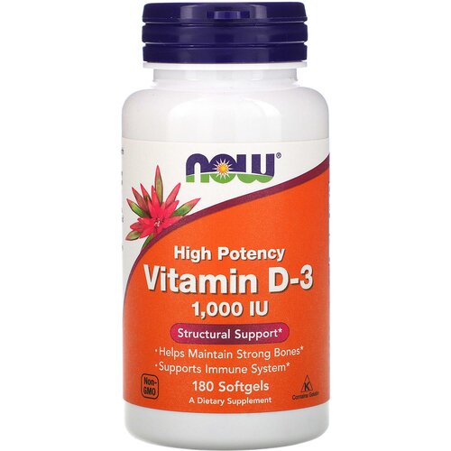  NOW  D3, Vitamin D-3, 25  (1000 IU), 180 ,   608 