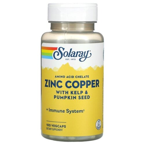 ���� ������� Solaray Zinc Copper with Kelp & Pumpkin Seed, 90 �, 100 ��., ������ �� 1600 ���
