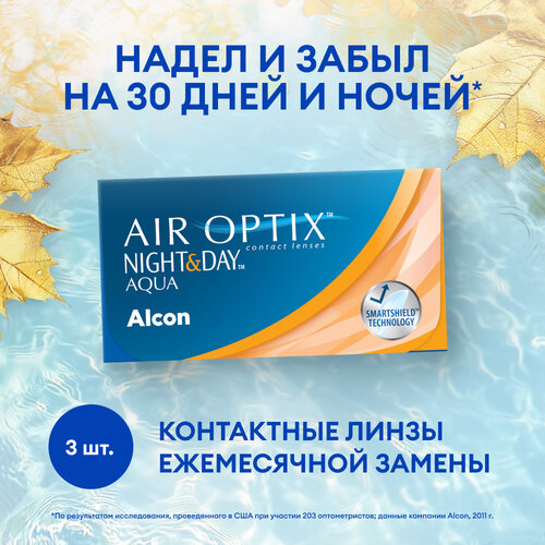 ���� ���������� ����� Alcon Air Optix Night & Day Aqua, 3 ��., R 8,4, D -4,25, ������ �� 2925 ���