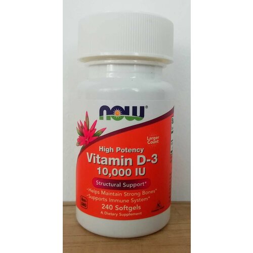  NOW Vitamin D3 10000 IU, 240   3 10000 , 240    -     , -, 