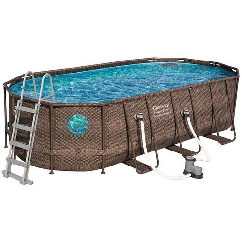   Bestway Power Steel Deluxe Series Piscine Ovale 56716, 549122    -     , -, 