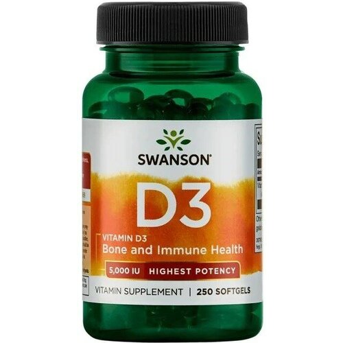 ���� Swanson Vitamin D3 Highest 5000 IU (125 mcg) (250���. ����), ������ �� 1390 ���