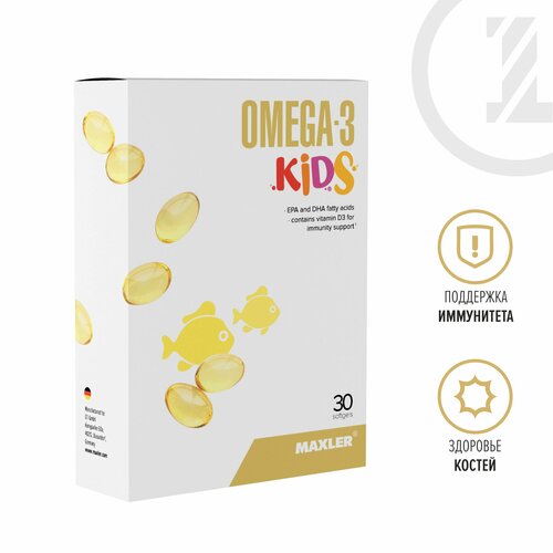  -3   +  D3   Maxler Omega-3 Kids 30 .   -     , -, 