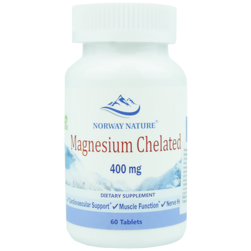   Norway Nature Magnesium Chelated, 100 , 400 , 60 .   -     , -, 