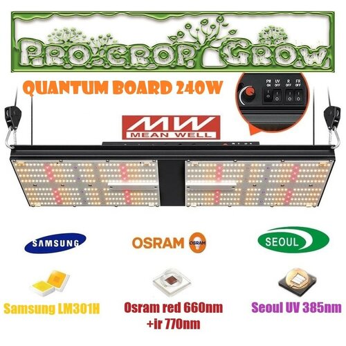 ���� Premium Quantum board 240w Samsung LM301H NEW OSRAM V4 660nm+IR LG SEOUL UV 385nm ( ��������� ��� �������� ������� �������, ������� ���� 240 ���� ), ������ �� 24999 ���