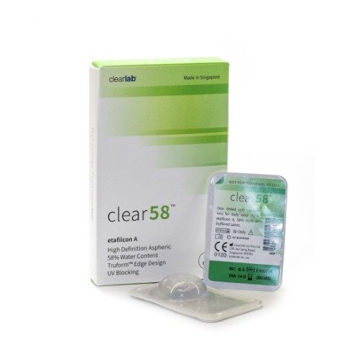 ���� ���������� ����� Clearlab Clear 58, 14 ��, 6 ��., R 8,7, D -3,25, ����������, 1 ��., ������ �� 1154 ���