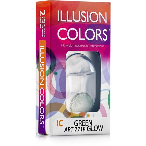 ���� ���������� ����� ILLUSION �olors Glow, 2 ��., R 8,6, D -2, green, ������ �� 967 ���