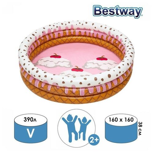    sundae funday, 160 x 160  38 , 51144 bestway   -     , -, 