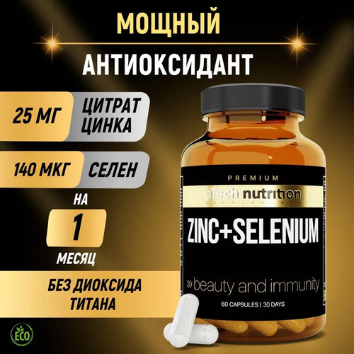   +     aTech Nutrition PREMIUM ZINK+SELENIUM 60    -     , -, 