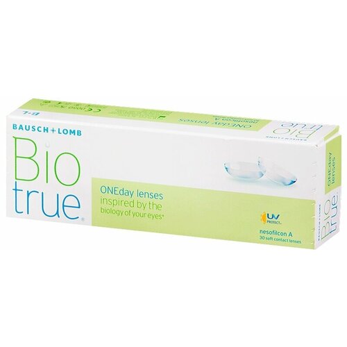 ���� ���������� ����� Bausch & Lomb Biotrue ONEday, 30 ��., R 8,6, D -2, 1 ��., ������ �� 1239 ���