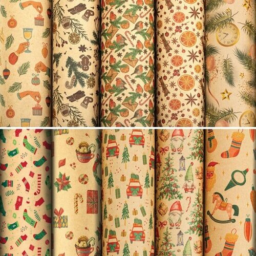 ���� ������ ����������� ������� ������ ���������� Christmas Kraft, 70�100 ��, 10 �������� �������, 592053, ������ �� 230 ���