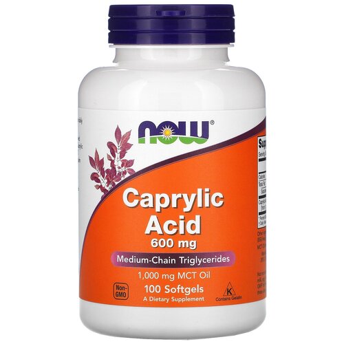 ���� ������� NOW Caprylic Acid 600 ��, 190 �, 100 ��, 100 ��., ������ �� 2961 ���