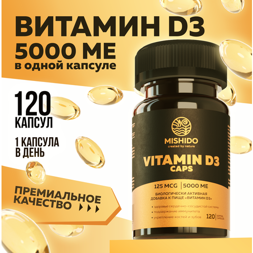   , 3 D3 5000 ME 120  MISHIDO Vitamin D 3 3     , ,         -     , -, 