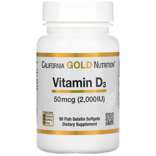   California Gold Nutrition Vitamin D3, 100 , 2000 ME, 90 .   -     , -, 