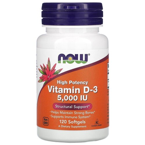  NOW Foods, Vitamin D-3, 5,000 IU,  D-3, 5000 , 120     -     , -, 