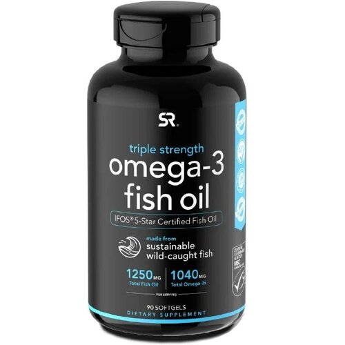   3 Sports Research Omega-3 Fish Oil Triple Strength 1250  90    -     , -, 