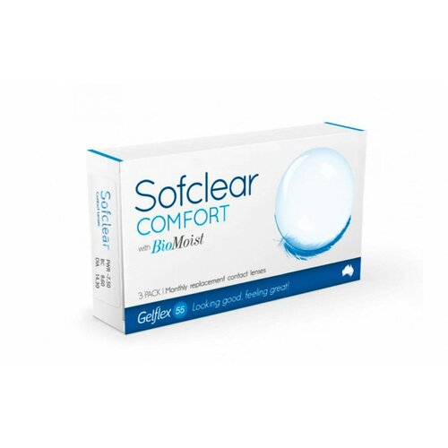���� ���������� ����� Gelflex Sofclear Comfort with BioMoist, 6 ��., R 8,6, D -4, ����������, 1 ��., ������ �� 2000 ���
