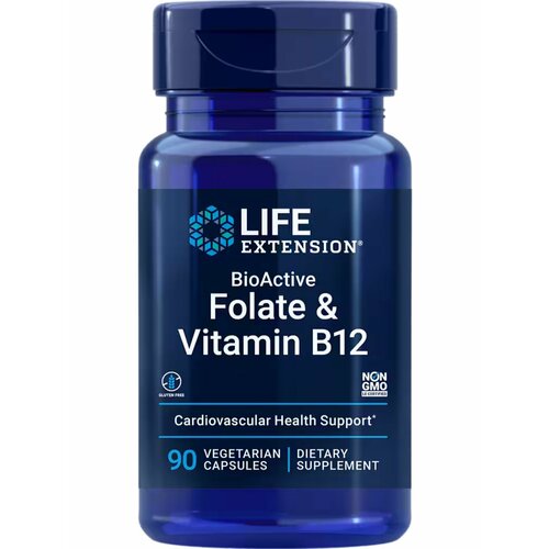 ���� Folate & Vitamin B12 BioActive (����� � ����������������) 90 ��� ������ (Life Extension), ������ �� 1829 ���