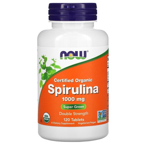 ���� �������� NOW Sertified organic Spirulina, 180 �, 1000 ��, 120 ��., ������ �� 2075 ���