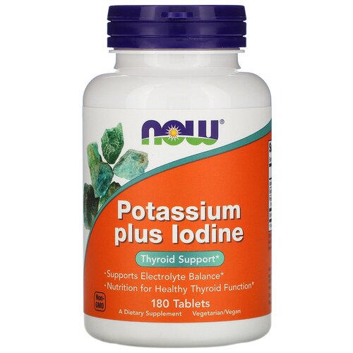 ���� �������� NOW Potassium Plus Iodine, 90 �, 100 ��, 180 ��., ������ �� 2590 ���