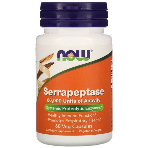 ���� ������� NOW Serrapeptase, 80 �, 50 ��, 60 ��., ������ �� 3600 ���