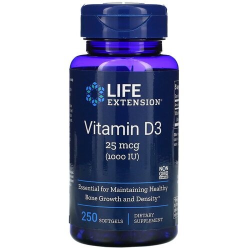 ���� ������� Life Extension Vitamin D3, 110 �, 100 ��, 1000 ME, 250 ��., ������ �� 1134 ���