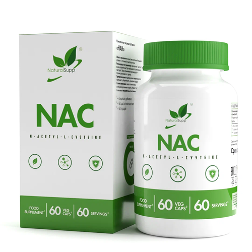 ���� NaturalSupp NAC, 100 �, 60 ��., ������ �� 1229 ���