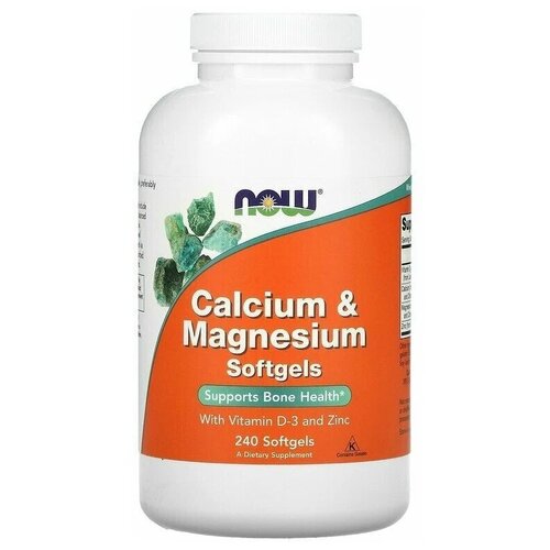   NOW Calcium & Magnesium, with Vitamin D-3 and Zinc, 820 , 250 , 240 .   -     , -, 