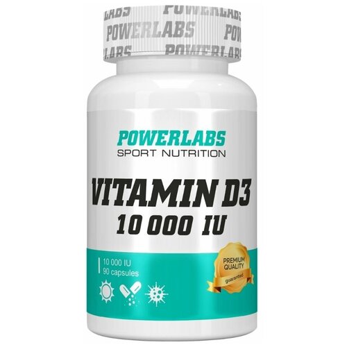 ���� PowerLabs ������� �3 D3 10 000 IU 90 ������ (���������������) ��� ����������, ������ �� 650 ���