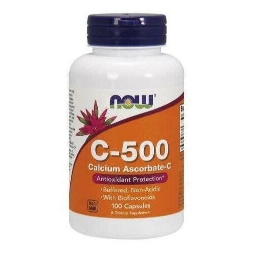  NOW C-500 Calcium Ascorbate 100 vcaps,   6500 