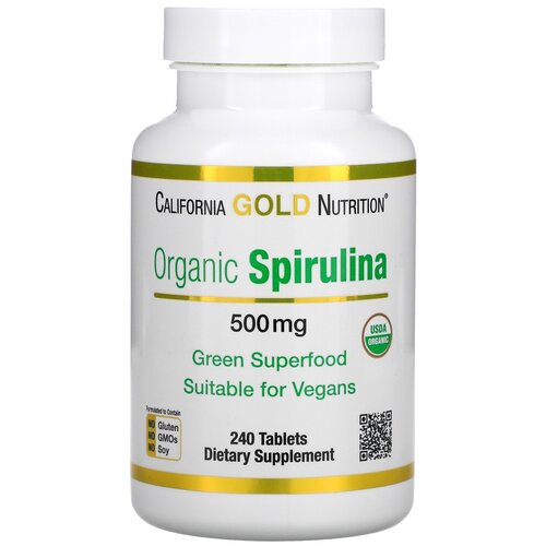  California Gold Nutrition Organic Spirulina ., 500 , 180 , 240 .   -     , -, 