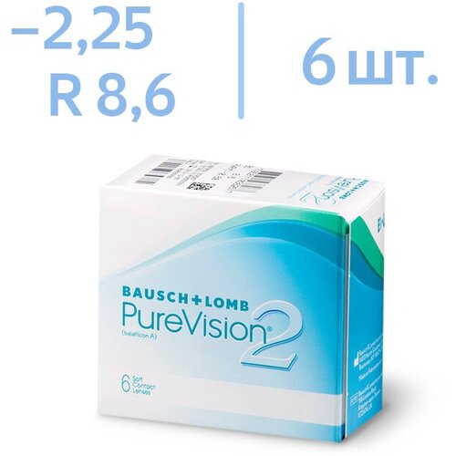 ���� ���������� ����� Bausch & Lomb PureVision 2 HD., 6 ��., R 8,6, D -2,25, ������ �� 1700 ���
