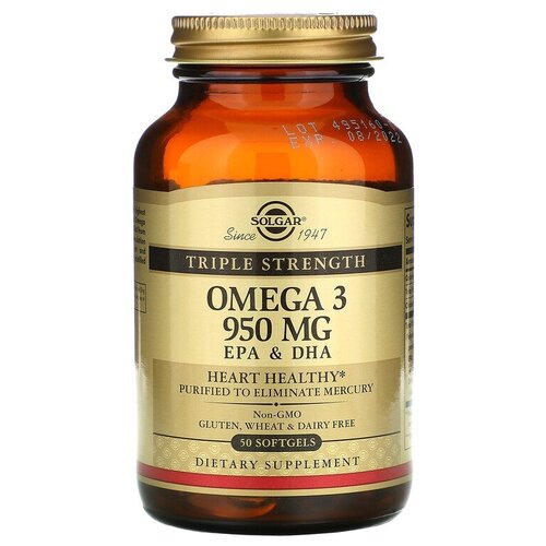  Solgar, Omega-3, EPA & DHA, Triple Strength, 950 mg, -3,   ,  , 950 , 50 ,   2360 