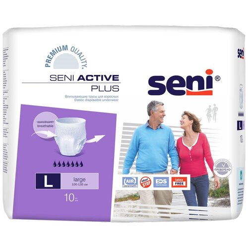 ���� ����� - ���������� ��� �������� ����������� Seni ACTIVE PLUS Large (������ 100-135 ��), 10 ��, ������ �� 1840 ���