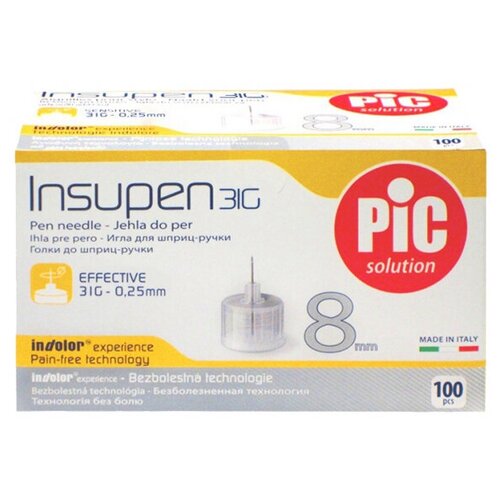    INSUPEN  - 31G (0.25mm x 8mm) 100,   740 