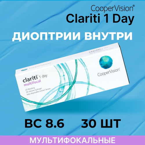 ���� ���������� ����� CooperVision Clariti 1 day Multifocal, 30 ��., R 8,6, D +5, ADD: ������, ����������, 1 ��., ������ �� 2290 ���