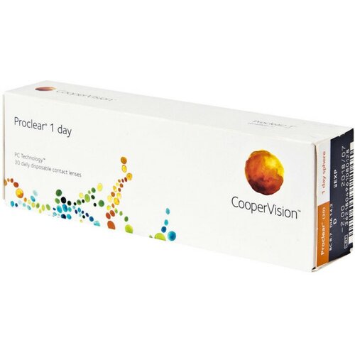 ���� ���������� ����� CooperVision Proclear 1 Day, 30 ��., R 8,7, D -0,5, ����������, 1 ��., ������ �� 1943 ���