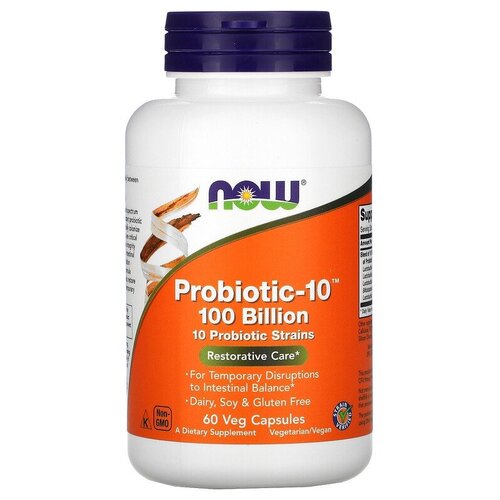 ���� NOW Foods, Probiotic-10 100 Billion, 60 Veg Capsules, ���������-10, 100 ����, 60 ������������ ������, ������ �� 8400 ���