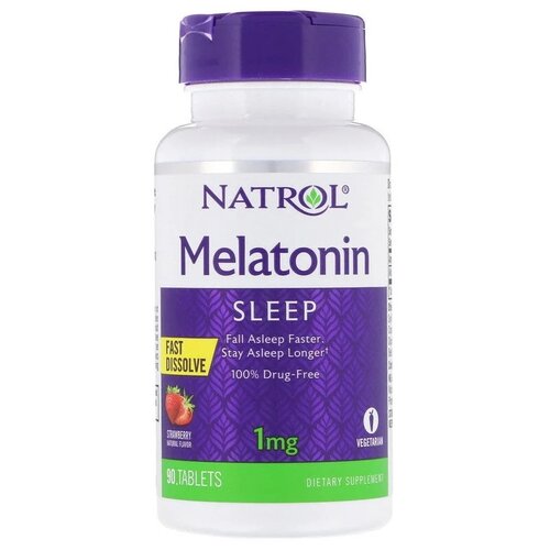    Natrol Melatonin Fast Dissolve Strawberry 1 mg, 64 , 1 , 90 .   -     , -, 