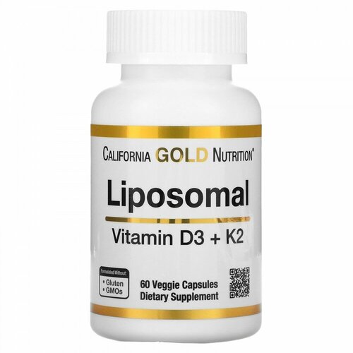  California Gold Nutrition Liposomal Vitamin K2+ D3 (  K2  D3) 60  ,   3804 