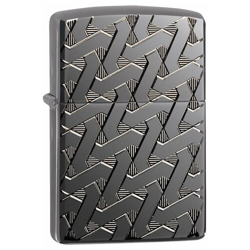     ZIPPO Armor 49173 Geometric Weave Design   High Polish Black Ice -     -     , -, 